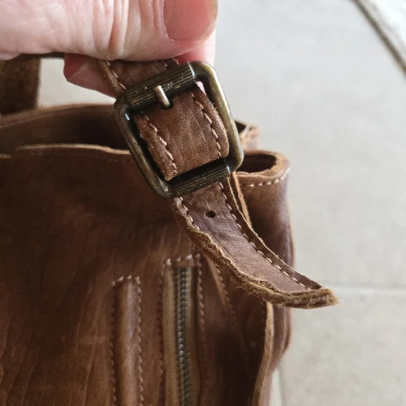 Sundance Italy Bag Brown Leather Brass Hardware Hobo Shoulder Tote Satchel Soft - Picture 3 of 16